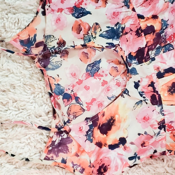 2 for $10 / Floral Silk like Dress - Picture 4 of 6